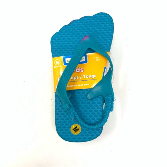 NWT Creatology Blue Flip Flops Tongs Sz Medium 9.5 - Picture 1 of 8